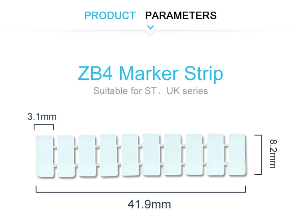 10Pcs ZBFM6 Label For Double-Level PTTB 4 PTTB4-PV 4mm Termin Numbering Blank DIN Rail Terminal Block Zack Marker Strips ZBFM 6