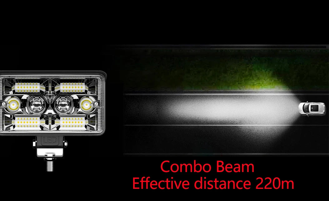Nlpearl Car 4inch LED Light Bar Yellow White Off Road Spotlight Work Light For Truck Tractor 4X4 Boat 12v 24v Headlight Fog Lamp