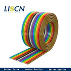 1Meter 6P/8P/10P/12P/14P/16P/34P/40P/60P 1.27mm PITCH Color Flat Ribbon Cable Rainbow DuPont Wire for FC 1.27 Dupont Connector