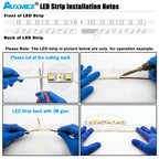 Auxmer 2835 WWCW LED Strip Lights,120LEDs/m 240LEDs/m,CRI＞95 Super Bright Flex LED DC12/24V,5m/reel,CCT 2400~6500K,IP20,3SDCM