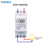 New Type Din Rail 2 Wire Weekly 7 Days Programmable Digital TIME SWITCH Relay Timer Control AC 220V 230V 12V 24V 48V 16A 30A