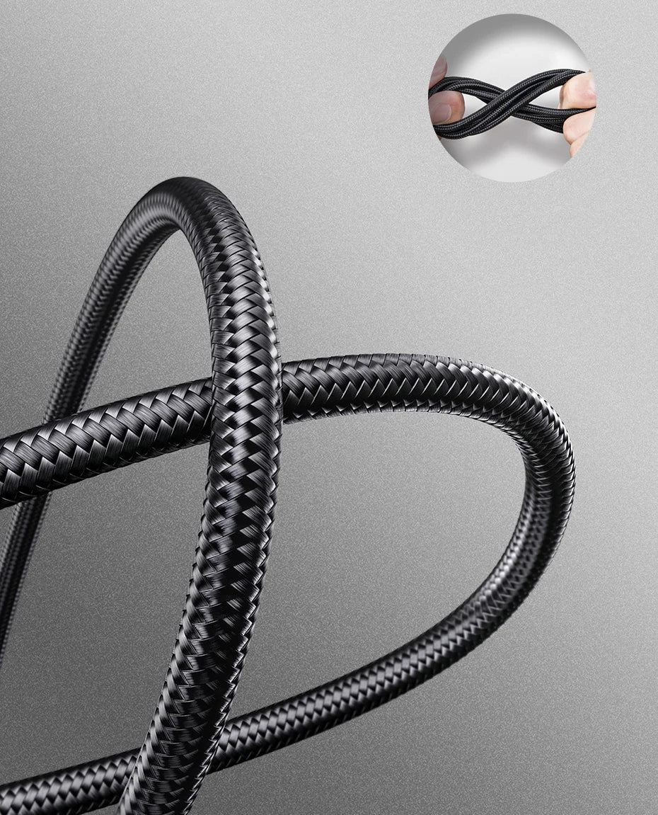 Baseus 3 in 1 USB Type C Cable for iPhone 15 14 13 12 Pro Charger Cable 100W Micro USB Type C Cable for Macbook Samsung Xiaomi