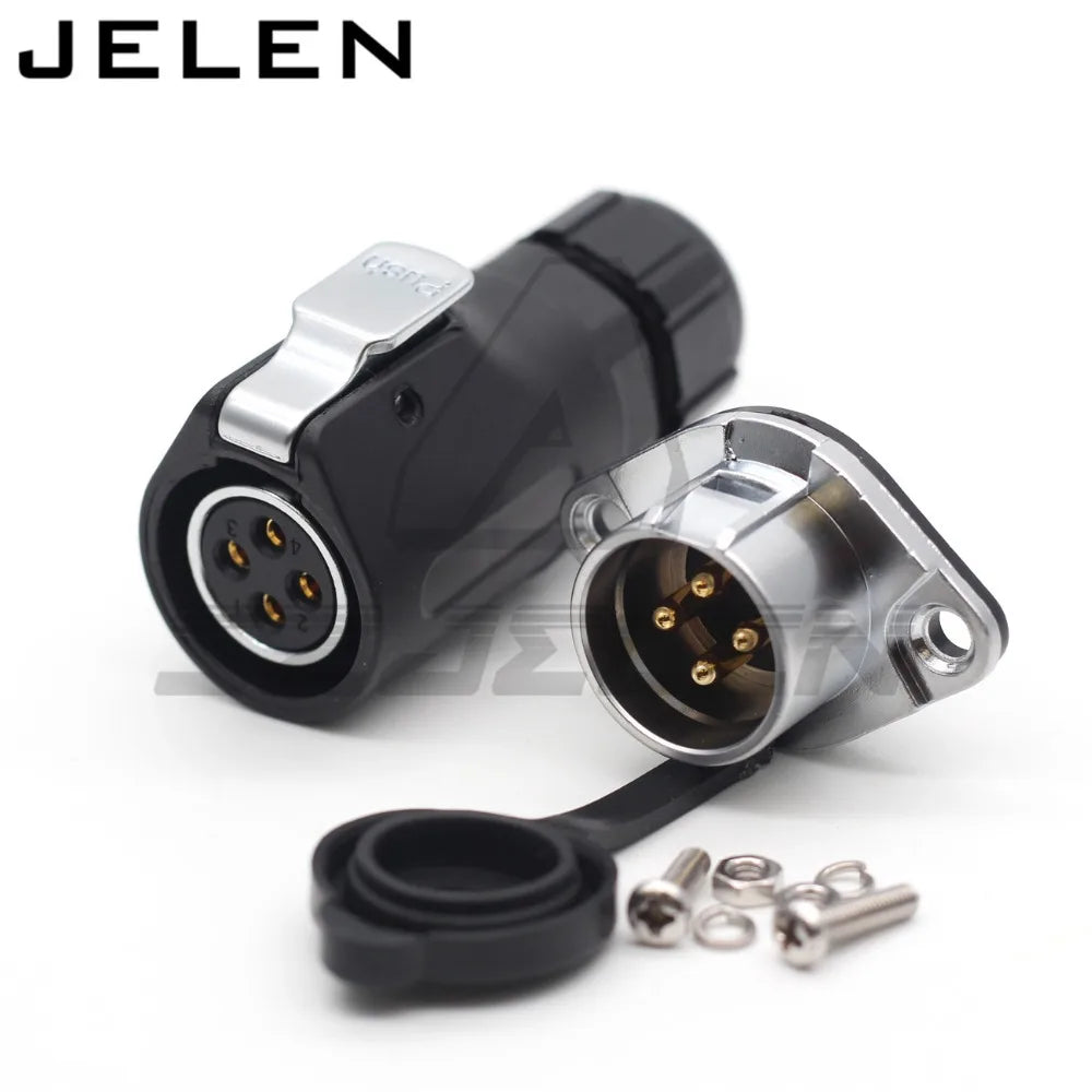 XHE20,  IP67 2/3/4/5/6/7/8/9/10/12 pin Waterproof connector, M20 Panel mount power cable connector male(socket) and female(plug)