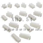50Pcs XH 2.54 2.54mm Pitch Pin Header Housing Connector JST XH2.54 2P 3P 4P 5P 6P 7P 8P 9P 10 Pin Male Straight Pin For PCB