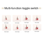 5PCS 6mm Miniature Toggle Switch MTS 102/103/202/203/302/304/402/403 ON-OFF-ON 5A125V 2A250V 3/6/9/12 Pin Mounting Equipment