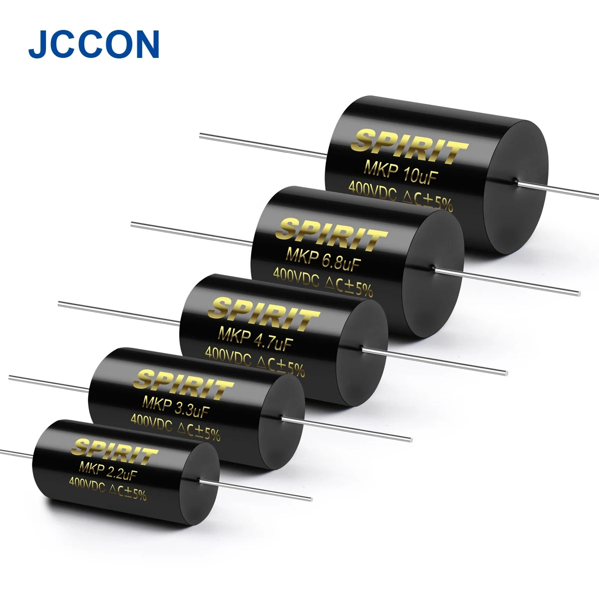2Pcs SPIRIT Audio Capacitor MKP Audiophile Frequency-Divided Divider 400V 2.2uF 3.3uF 3.9uF 4.7uF 6.8uF 10uF For Speaker Audio