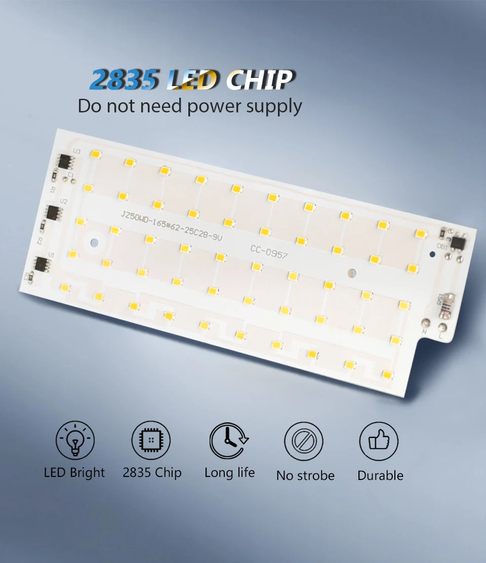 50W LED Chip AC 220V LED Floodlight SMD 2835 LED Lamp Beads Spotlight For Flood Light Street Lamp Outdoor Lighting Chip Diode