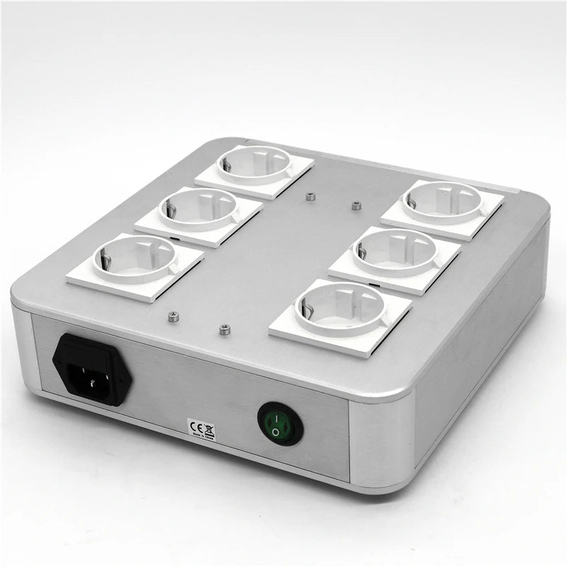 EU06B 6 bits European EMI high frequency power filter power outlet Advanced Audiovisual AC Power Purifier Filter EU Power Socket