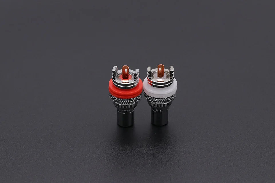 1pair/2pcs Luxury Gold plated RCA Jack Connector Panel Mount Chassis Audio Socket Plug Bulkhead with NUT Solder CUP 3Colors