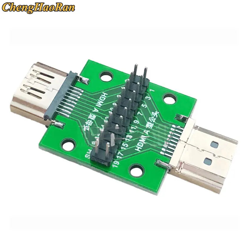 1pcs A-M HDMI Male To Female Test Board MINI Connector with Board PCB 2.54mm Pitch 19/20pin DP HD A Female To Male Adapter Board