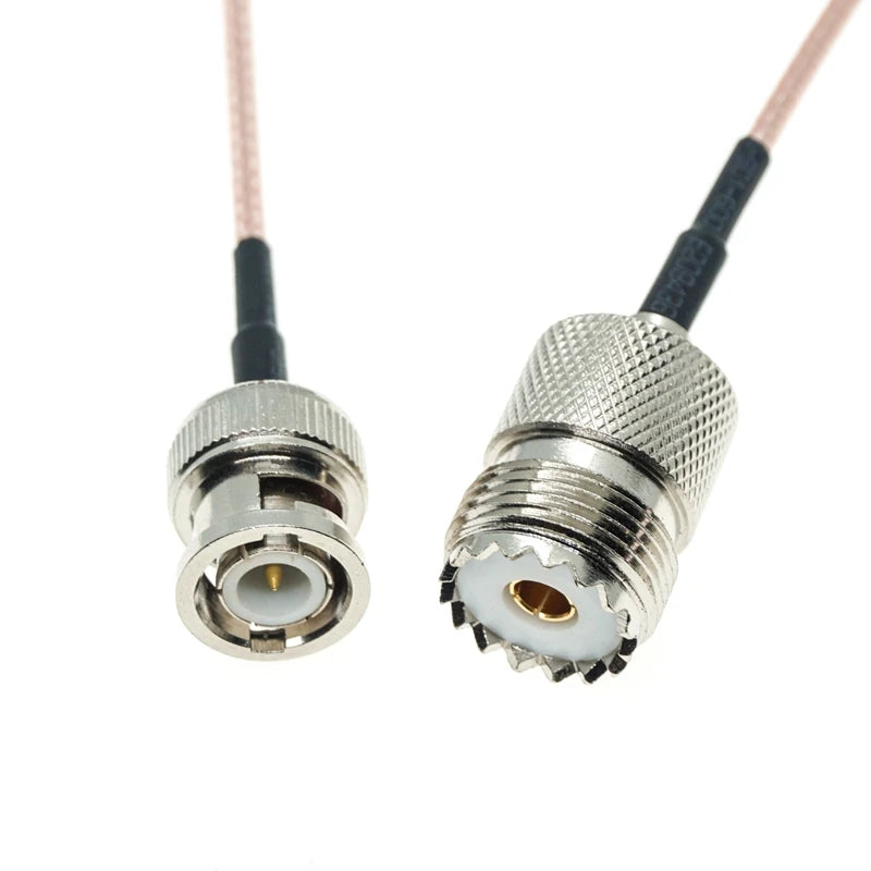 BNC Male Q9 to UHF PL259 Male SO239 PL-259 SO-239 Female plug Jumper Pigtail FPV RG316 Cable
