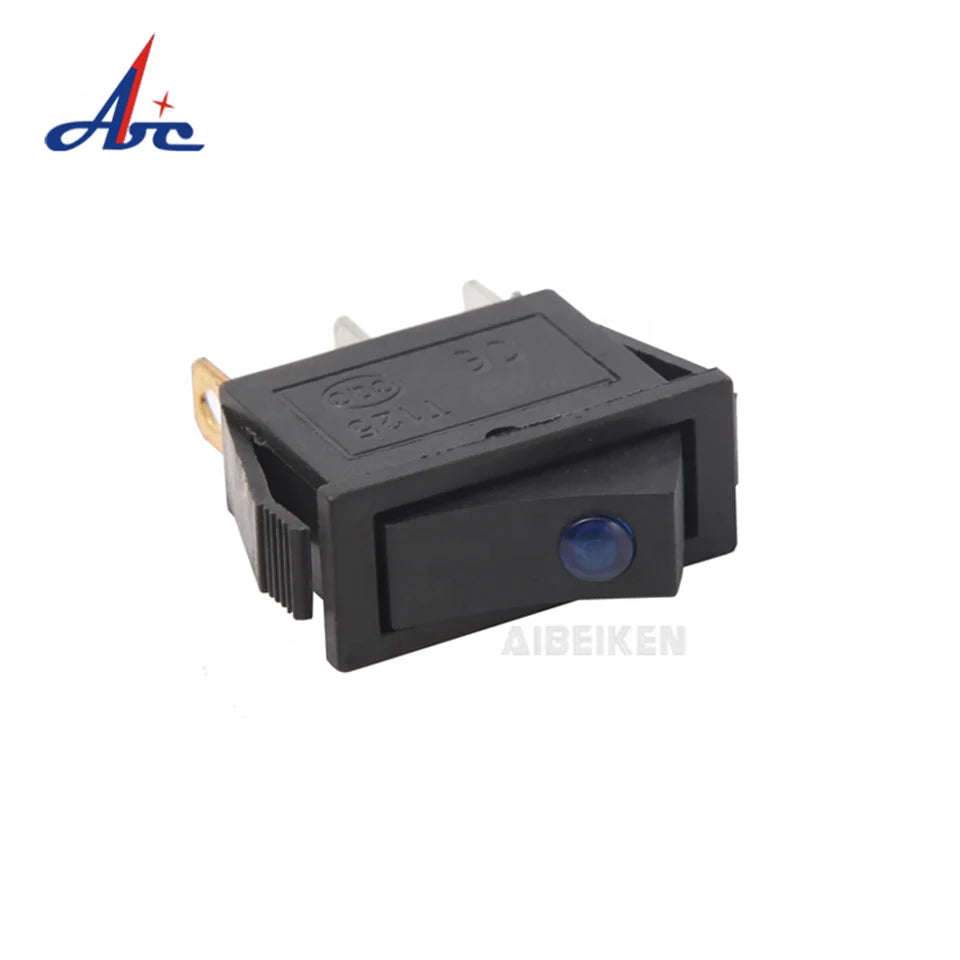 ABILKEEN 100PCS/Lot KCD2-2101N KCD2 Rocker Toggle Switch ON-OFF Latching Rocker Switch Dual Port Push Button AC250V 15A
