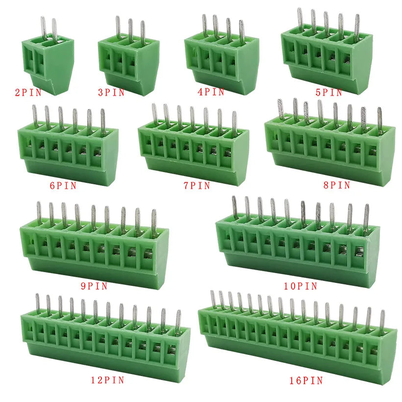 5/10Pcs KF128 2.54mm PCB Screw Terminal Block Connector KF-128 2P 3P 4P 5P 6P 7P 8P 9P 10P 12P 16Pin Wire Terminals Mini 150V 6A