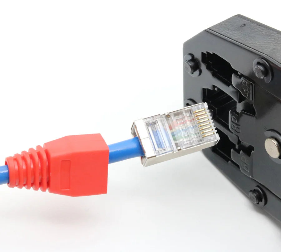 Xintylink Ethernet Cable Connector RJ45 Plug Male LAN Network Cat5e 8P8C Jack RG RJ 45 STP Shielded RG45 Cat 5 Cat5 50pcs 100pcs