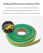 1M 3:1 Heat Shrink Tube with Glue Adhesive Lined  Dual Wall Tubing Sleeve Wrap Wire Cable Kit Yellow Green Dual Wall