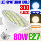 LED Bulb E27 Spotlight 220V Lamp 30W 50W 80W Warm White Light Bulb LED Chandelier 110V Ceiling Lamp For Home Living Room Bedroom