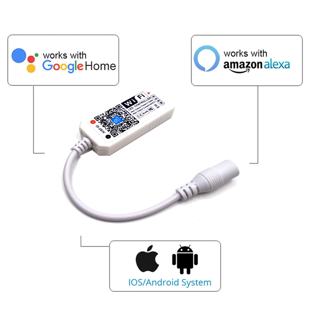 12V 24V LED Strip WIFI RGB RGBW Controller Android IOS APP Bluetooth-compatible Magic Home IR Control For RGB RGBW LED Strip
