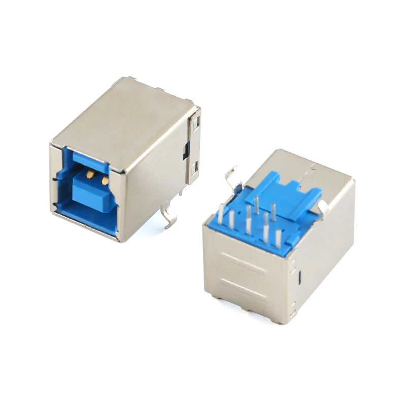 5pcs USB 3.0 Type B Female Plug jack Connector USB-B Right Angle AF Socket Printer Connector Terminal