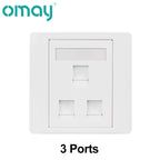86 Type Computer Socket Panel CAT5E CAT6/6A/7/8 Network Module RJ45 Keystone Cable Interface Outlet Wall Switch