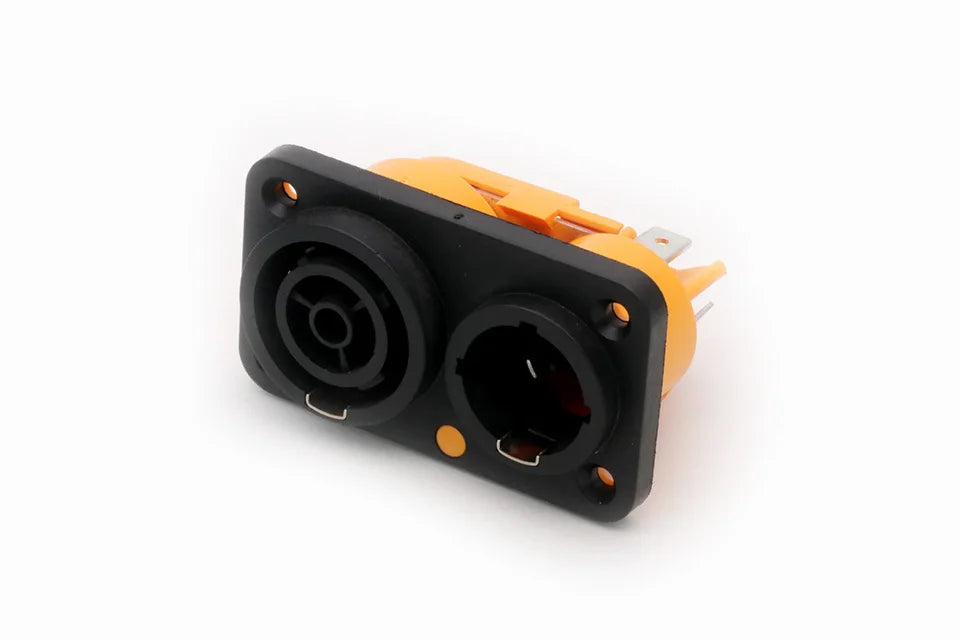 1PC PowerCon Waterproof Socket LED Screen Audio Connector Input Output 250V 16A Siamese Socket
