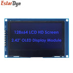 2.42 inch 2.42" OLED Display Module 128x64 LCD HD Screen Module SSD1309 7 Pin SPI/IIC I2C Serial Interface for UNO R3
