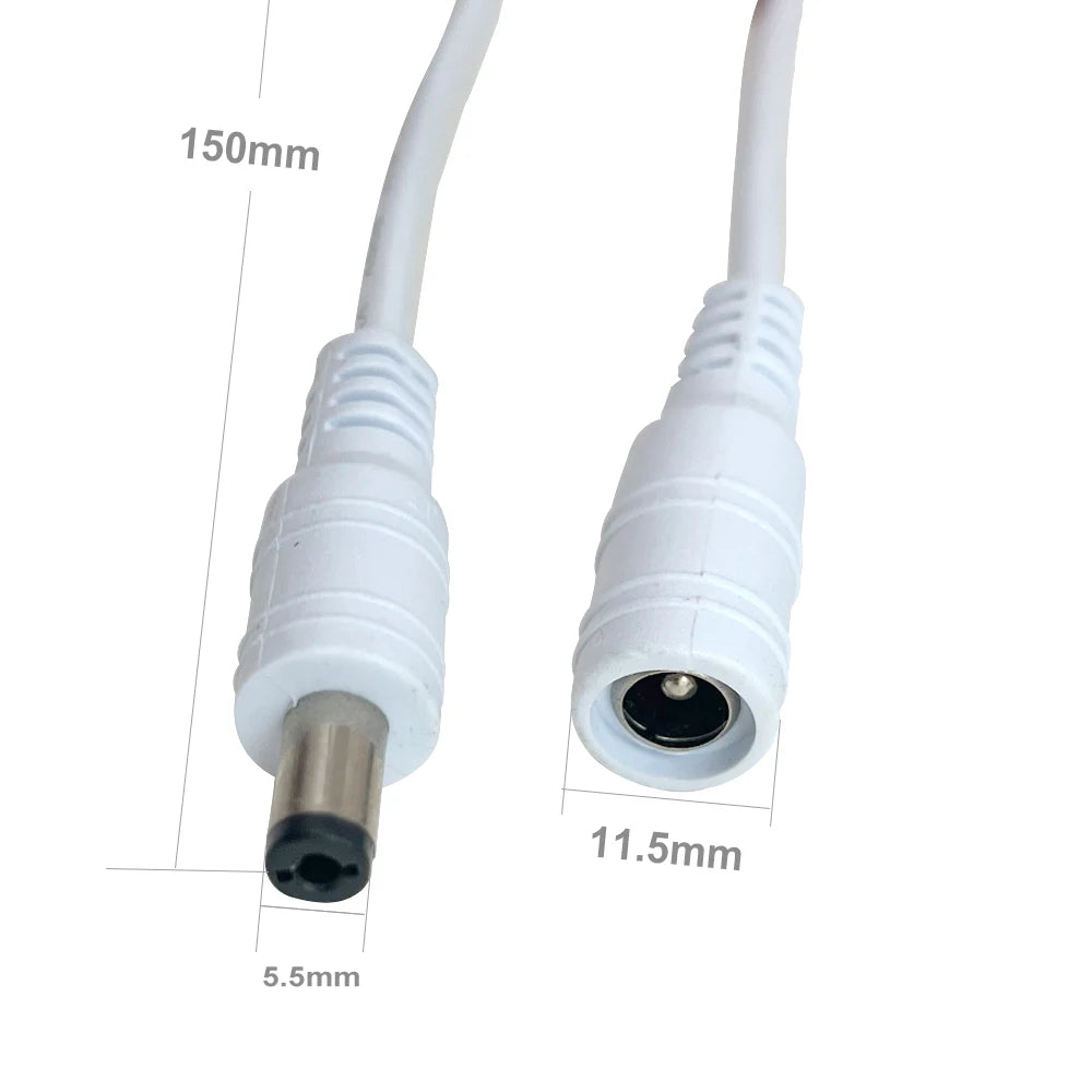 5/10pcs 5.5x2.1 Plug DC male or Female  Cable Wire Connector For 3528  5050 LED Strip Light