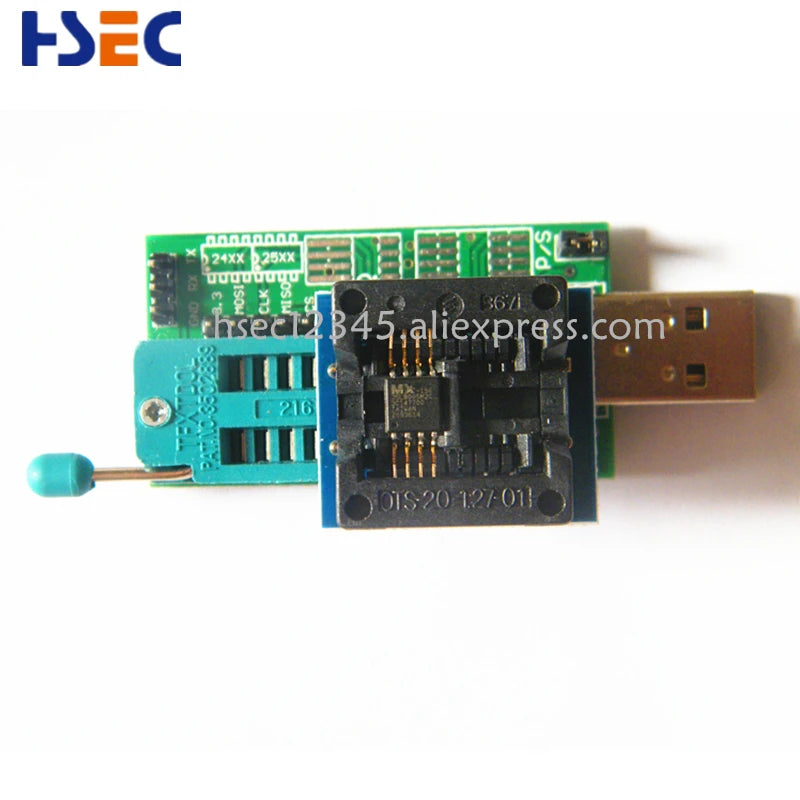 New ch341a bios usb programmer sop8 test clip soic8 sop16 1.8V adapter w25q64 mx25l6405 mx25l6405d 24 25 usb eeprom programmer