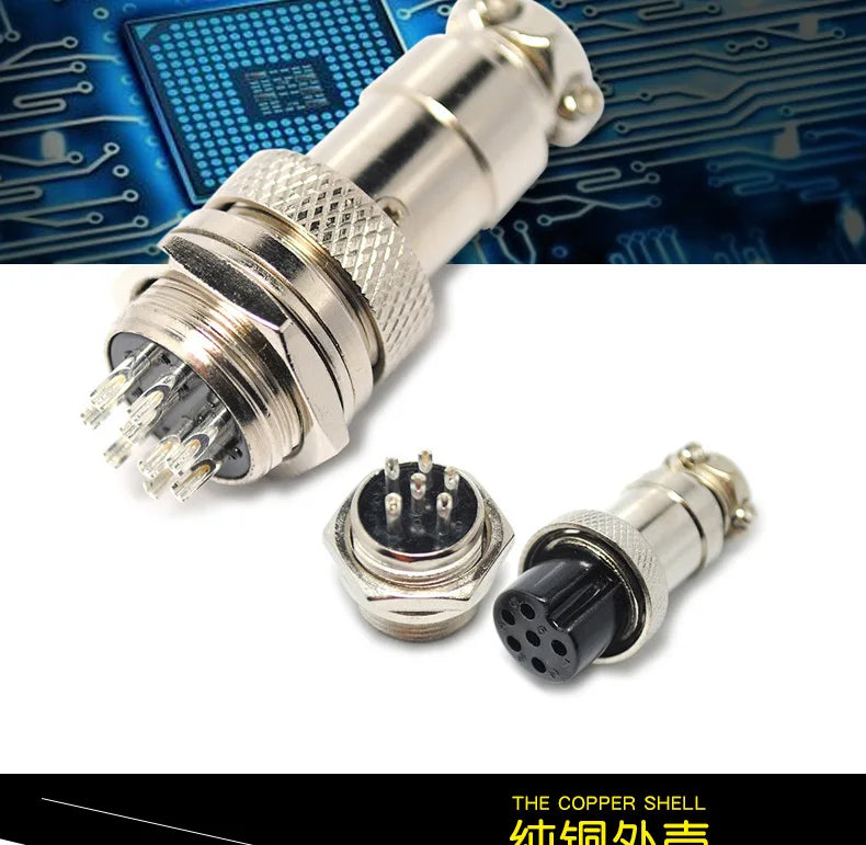 1Set GX16 2/3/4/5/6/7/8/9 Pin Male & Female 16mm L70-78 Circular Aviation Socket Plug Wire Panel Connector