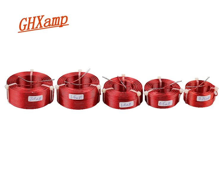 GHXAMP 1PCS 1.2mm Speaker Crossover Inductor Coil Oxygen-Free Copper Frequency Divider Coil Inductance 0.21mH 0.5mH 1.0mH 1.5mH