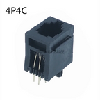 5/10Pcs RJ11 Socket 52-4P4C 6P6C 8P8C Phone Jack Female Crystal Head Socke 180 degrees Vertical 6P6C Telephone Connector