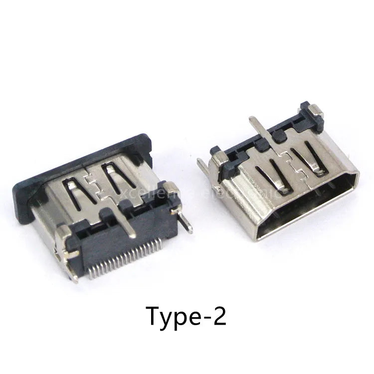 5/10Pcs 19Pin SMD HDMI Socket Vertical Right Angle HD Interface Surface Mount PCB Receptacle Connector for Repair