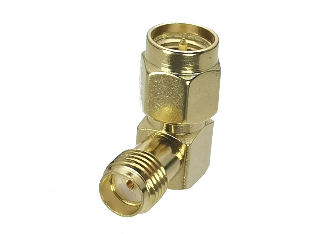 1pcs Connector Adapter SMA RP-SMA to SMA RPSMA Male Plug & Female Jack Straight & Right angle RF Coaxial Converter New Brass