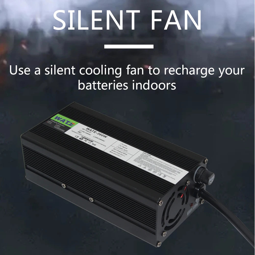 50.4V 6A Lithium Battery Charger For 44.4V Li-Ion Lipo Battery Pack