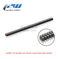 5 Pcs/Lot Round Hole Pin Header 2.54MM Pitch Row Female Single Row 1x40P, Double Row 2x40P, Double Row Pin Round Pin Gold Plated