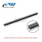 5 Pcs/Lot Round Hole Pin Header 2.54MM Pitch Row Female Single Row 1x40P, Double Row 2x40P, Double Row Pin Round Pin Gold Plated