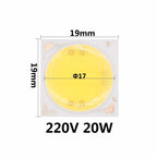 AC220V 10W 15W 20W New Ceramics COB LED Bulbs Chip Lamp Smart IC Good Quality Chip For Outdoor FloodLight DIY Warm White