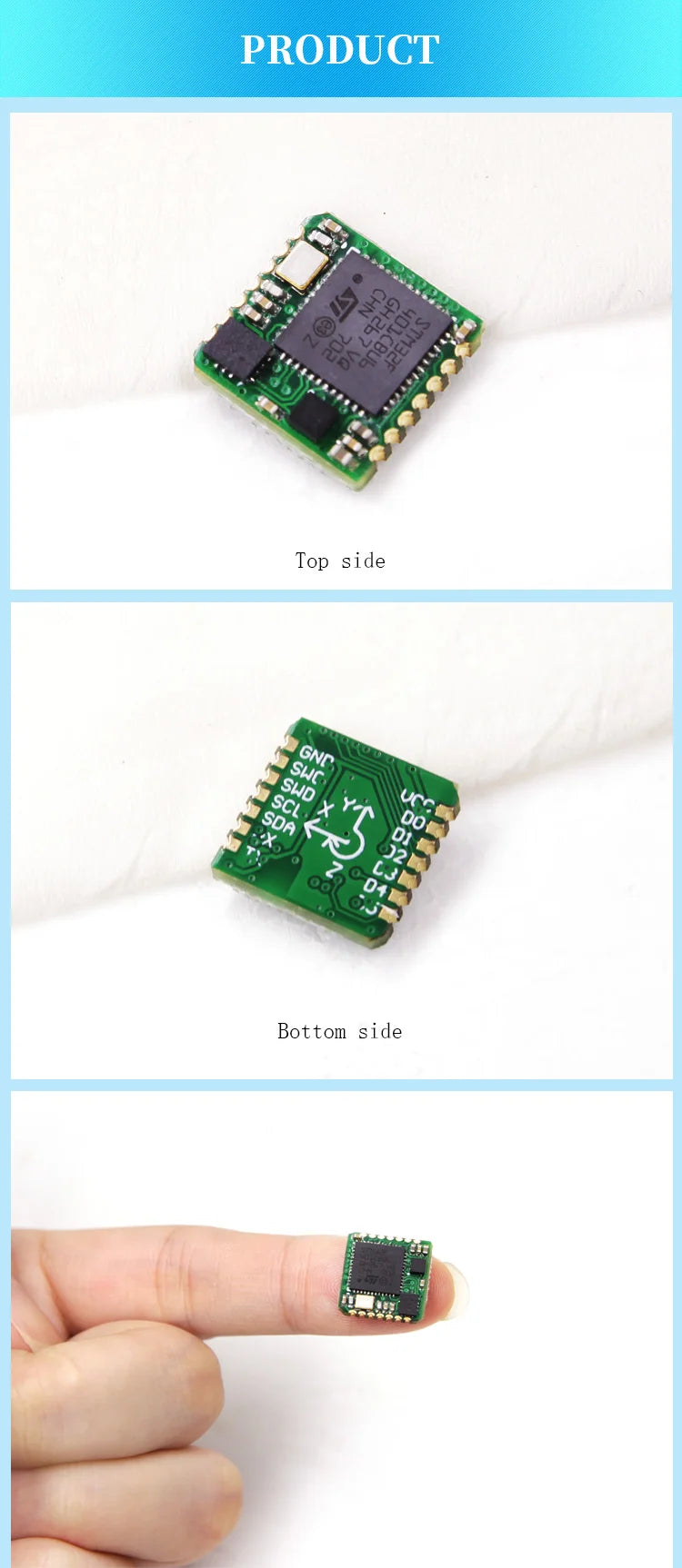WitMotion WT931 (XYZ, Return Rate 500H) AHRS MPU9250 9-axis Accelerometer, Electronic Gyroscope, Angle, Magnetometer, for Arduin