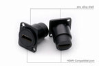 1PC D Type Chassis Connector, D Female Socket Panel Mounted Connector HDMI-Compatible