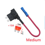 12V Fuse Holder Add-a-circuit TAP Adapter Micro Mini Standard ATM APM Blade Auto Fuse with 10A Blade Car Fuse with holder
