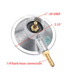 1pc Propane Tank Low Pressure Gas Regulator with Outlet 1/4in Barb Hose Connection Inlet 1-20in UNEF for One Pound Propane Tank