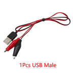 Alligator Cilps to USB/Banana Plug Test Cable Lead Jumper Wire  Male Female DC 5.5x2.1 Crocodile Clip Probe Power Supply Adapter
