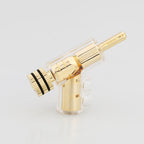 4pcs/set VB202G High Performance 24K Gold Plated Audio Banana Connectors 45Dgree Locking Banana Plug For Hifi Speaker Cable