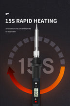 80W Digital Electric Soldering Iron Set Kit Temperature Adjustable 220V 110V  Ceramic Heater Soldering Tips Welding Tool  set