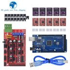 Mega 2560 R3 + RAMPS 1.4 control panel+ 5pcs A4988 or DRV8825 Stepper Motor Drive for arduino kit
