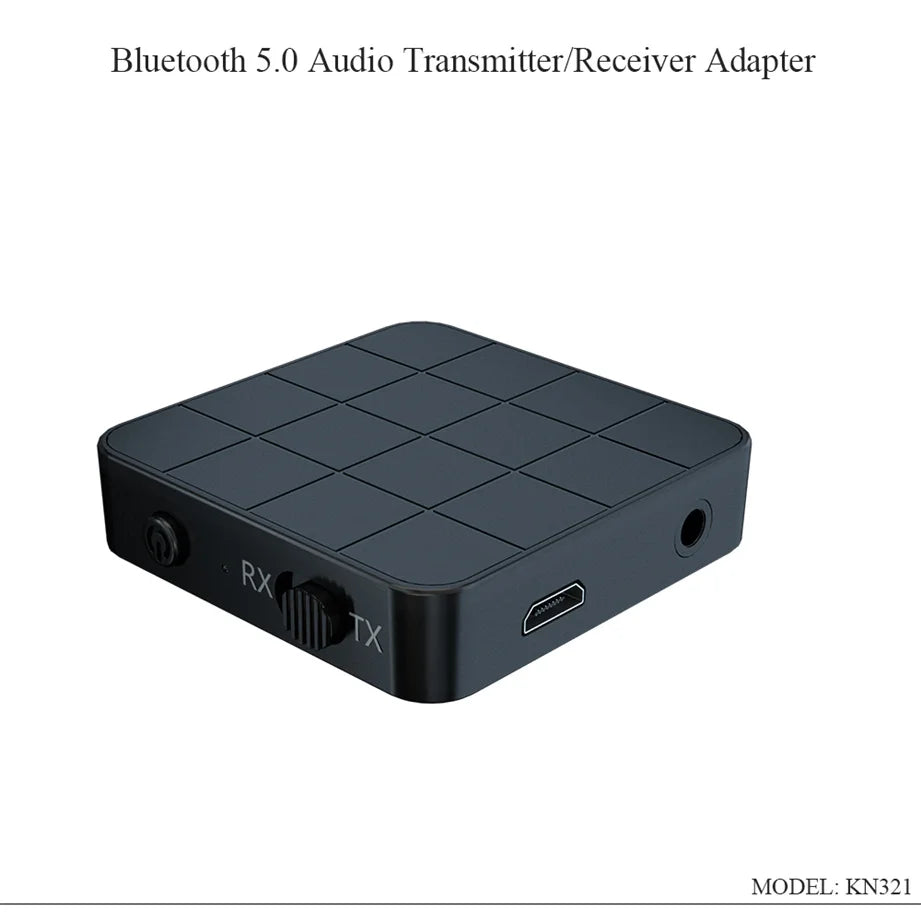 Grwibeou Bluetooth 5.0 4.2 Receiver and Transmitter Audio Music Stereo Wireless Adapter RCA 3.5MM AUX Jack For Speaker TV Car PC