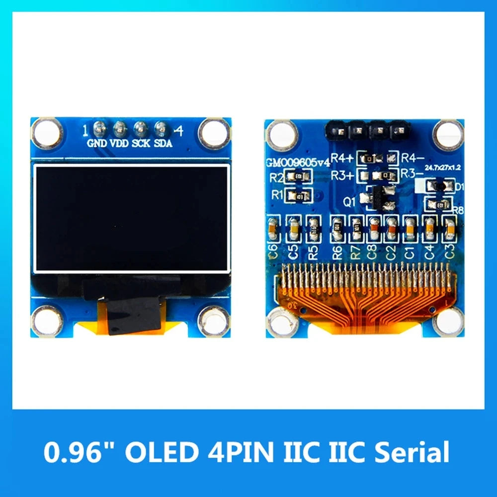 0.96 inch OLED SPI/IIC Serial White/Blue/Yellow OLED Display Module 128X64 I2C SSD1306 12864 LCD Screen Board GND VDD SCK SDA