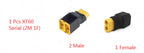 1PCS Deans T Plug  EC3 EC5 XT60 XT90 Parallel Serial Adapter Lipo Battery Converter Connector Plug DIY RC Model accessories
