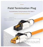 Linkwylan Original Patented Design RJ45 Cat8 Field Termination Plug Shielded Toolless Cat7 6A Hifi Fast Installation Connector