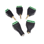 Earphone Audio Jack 3.5mm Connector Stereo Adapter 3.5mm RCA Audio Mono Channel Plug to Screw Terminal Audio Mono Channel Plug