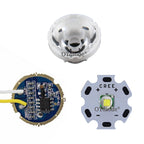 5050 XMLL LED T6 10W White Light with 20mm star pcb+ 3.7V 5modes led Driver +T6 10degree led Lens with Base Holder kit